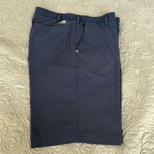 Men’s adidas blue golf shorts. Size 34. Comfortable stretch waistband.